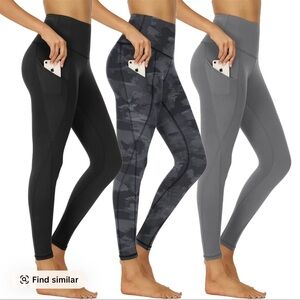 Black and Gray Activewear Leggings